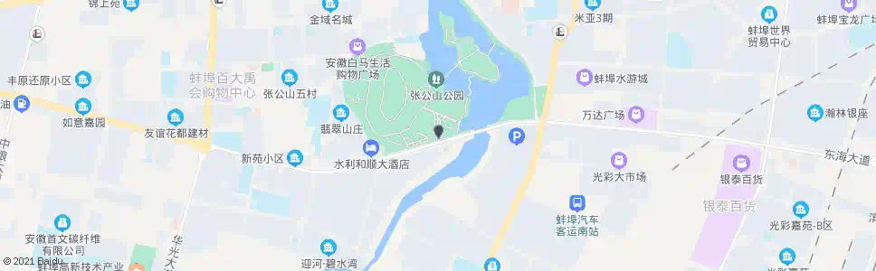 蚌埠张公山公园南门_公交站地图_蚌埠公交_妙搜公交查询2025