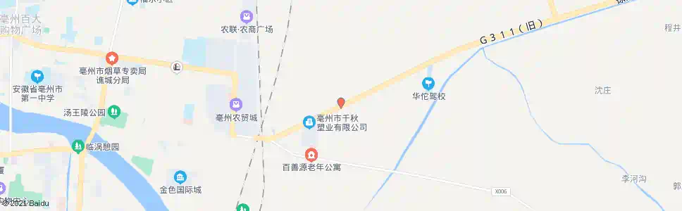 亳州城北驾校_公交站地图_亳州公交_妙搜公交查询2025