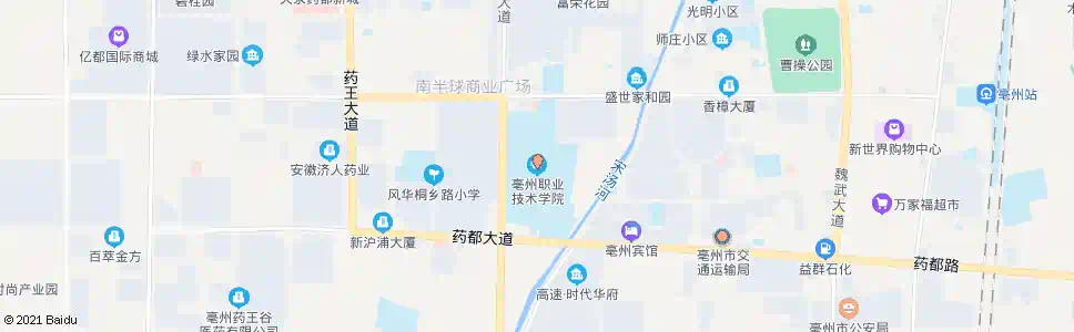 亳州一职高_公交站地图_亳州公交_妙搜公交查询2025
