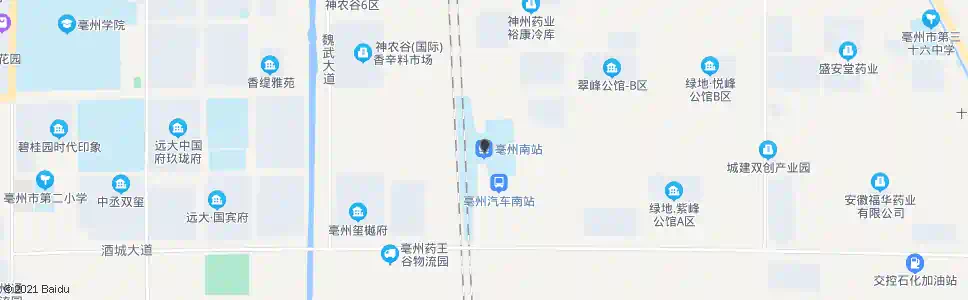 亳州府南花园_公交站地图_亳州公交_妙搜公交查询2025