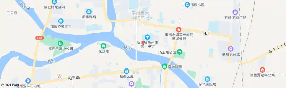 亳州一中南校西门_公交站地图_亳州公交_妙搜公交查询2025