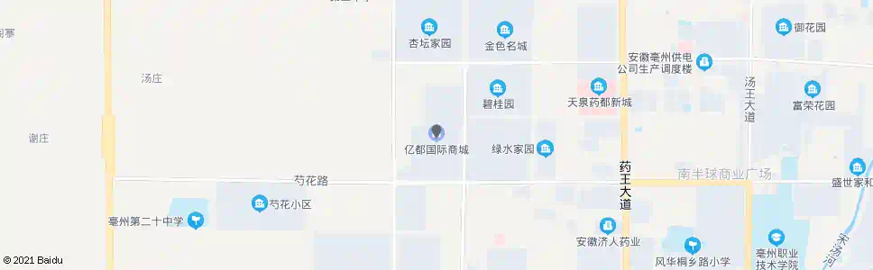 亳州亿都国际商城_公交站地图_亳州公交_妙搜公交查询2025