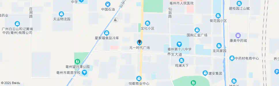 亳州元一时代广场_公交站地图_亳州公交_妙搜公交查询2025