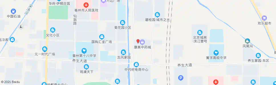 亳州康美中药城西门_公交站地图_亳州公交_妙搜公交查询2025