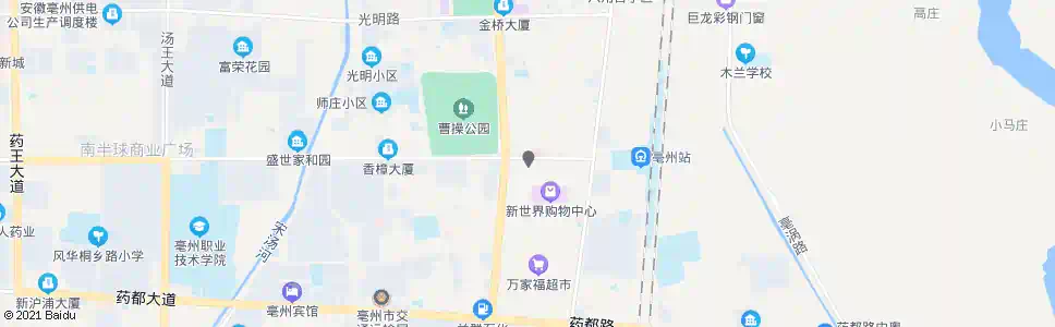 亳州康美大市场北门_公交站地图_亳州公交_妙搜公交查询2025
