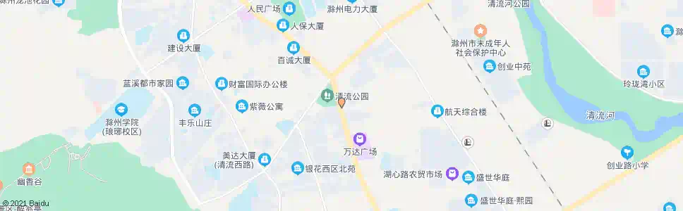 滁州清流公园_公交站地图_滁州公交_妙搜公交查询2025