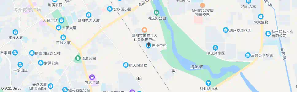 滁州创业中苑_公交站地图_滁州公交_妙搜公交查询2025