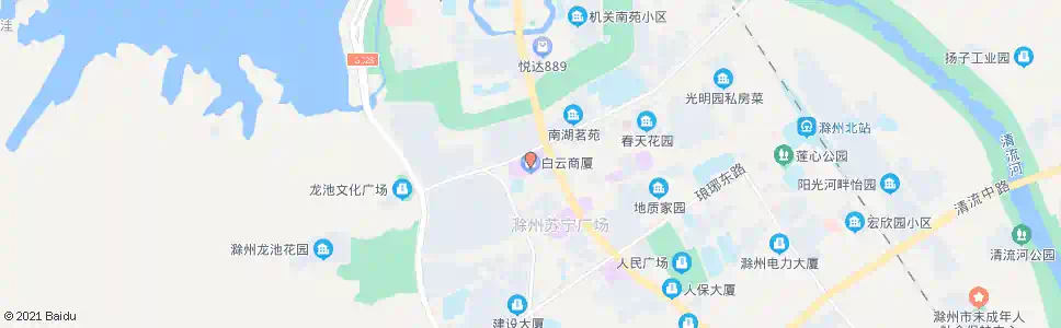 滁州白云商厦_公交站地图_滁州公交_妙搜公交查询2025