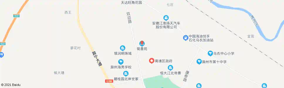 滁州菊香苑_公交站地图_滁州公交_妙搜公交查询2025