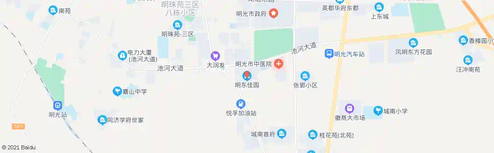 滁州明东佳园_公交站地图_滁州公交_妙搜公交查询2025