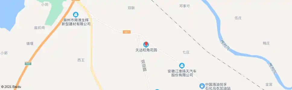 滁州天达旺角花园_公交站地图_滁州公交_妙搜公交查询2025