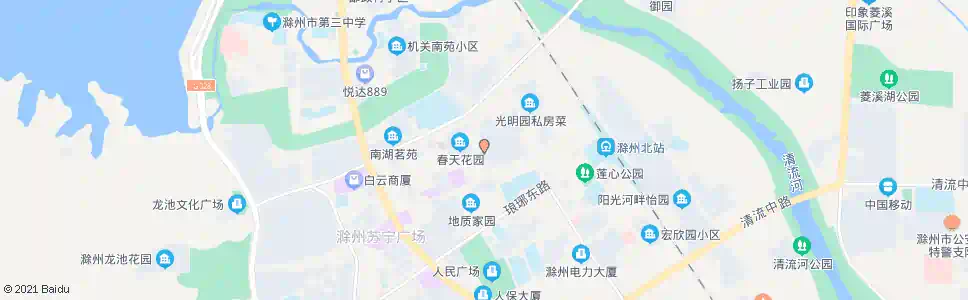 滁州置业花园_公交站地图_滁州公交_妙搜公交查询2025