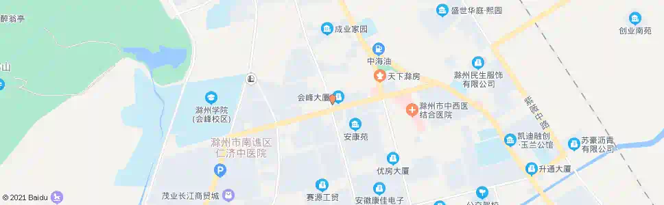 滁州会峰大厦_公交站地图_滁州公交_妙搜公交查询2025