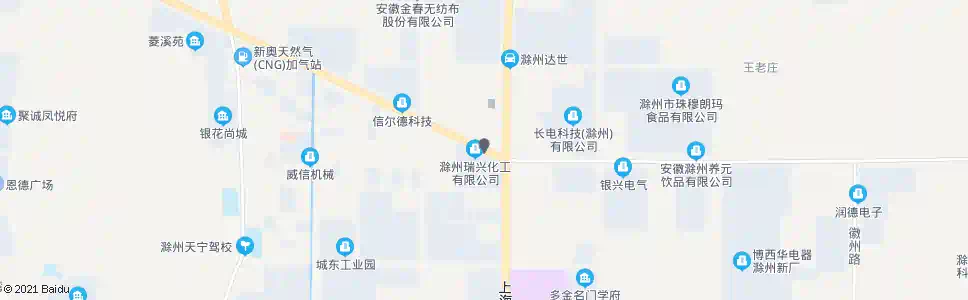 滁州上海路_公交站地图_滁州公交_妙搜公交查询2025