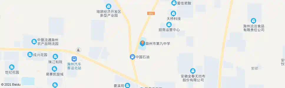 滁州九中_公交站地图_滁州公交_妙搜公交查询2025