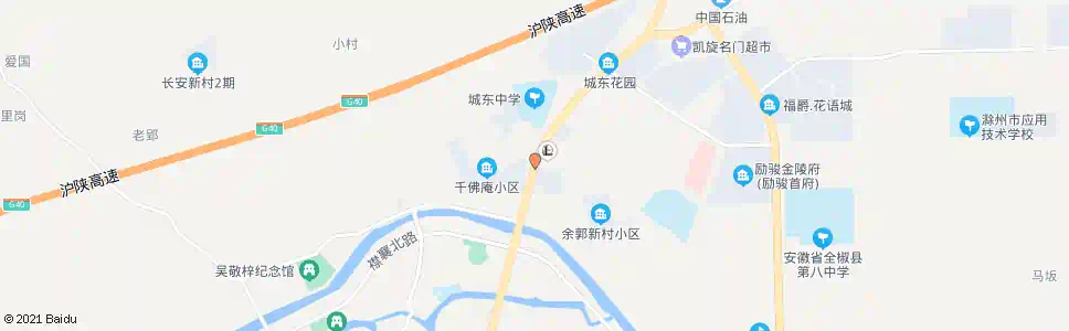 滁州城东中学_公交站地图_滁州公交_妙搜公交查询2025