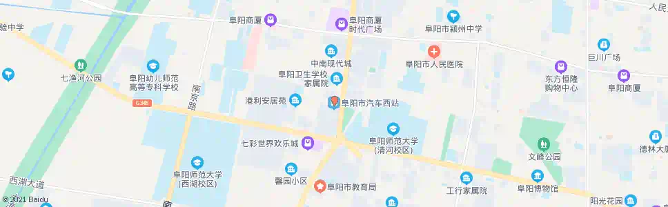 阜阳汽车西站_公交站地图_阜阳公交_妙搜公交查询2025