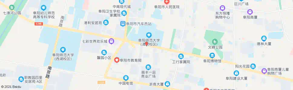 阜阳师院南门_公交站地图_阜阳公交_妙搜公交查询2025