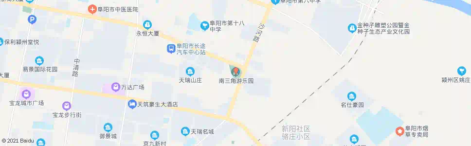 阜阳南三角公园_公交站地图_阜阳公交_妙搜公交查询2025