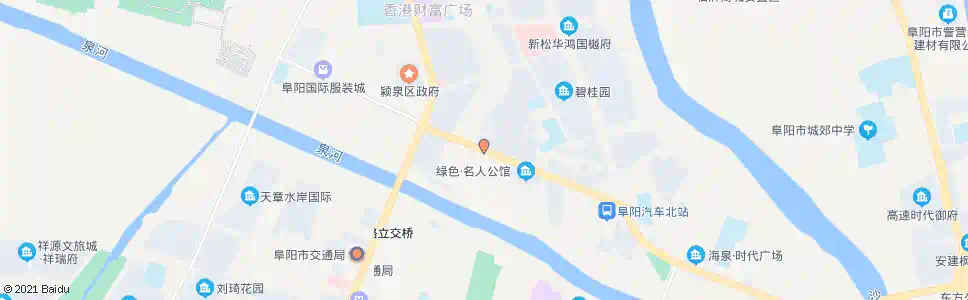 阜阳泉水湾花园_公交站地图_阜阳公交_妙搜公交查询2025