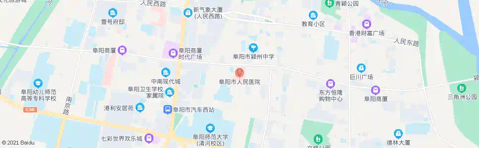 阜阳市医院(北)_公交站地图_阜阳公交_妙搜公交查询2025