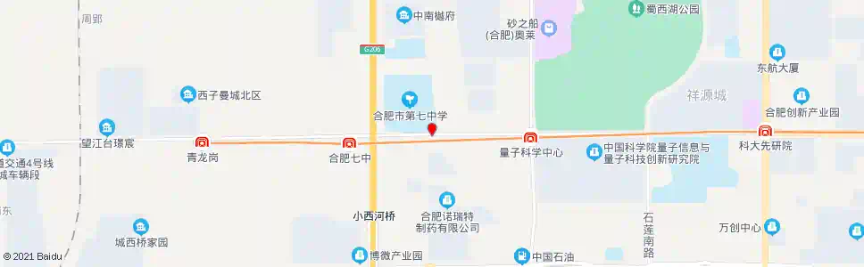 合肥七中新区_公交站地图_合肥公交_妙搜公交查询2025