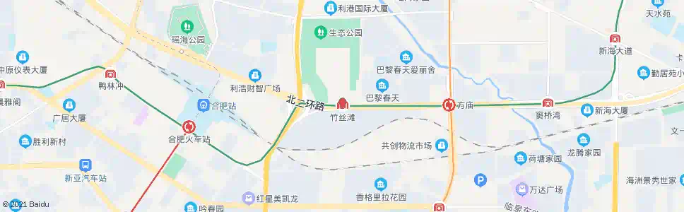 合肥竹丝滩_公交站地图_合肥公交_妙搜公交查询2025