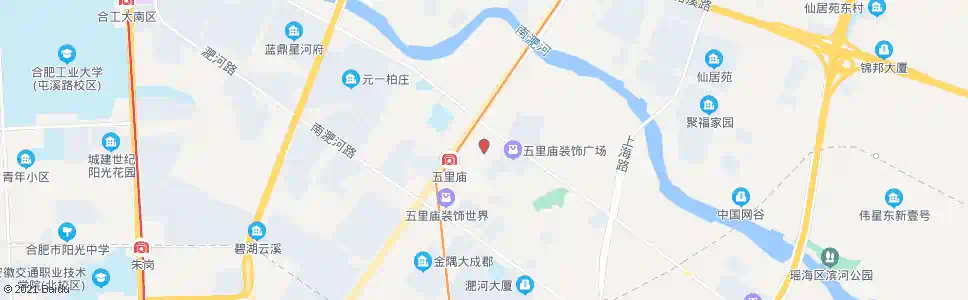 合肥五里庙装饰世界_公交站地图_合肥公交_妙搜公交查询2025