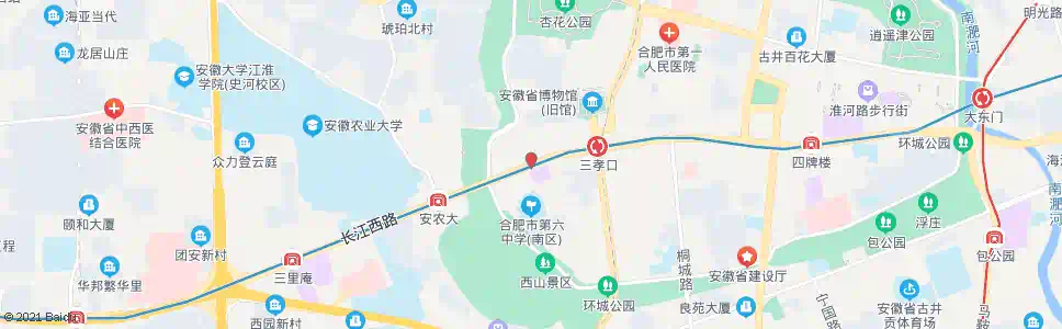 合肥三孝口西_公交站地图_合肥公交_妙搜公交查询2025