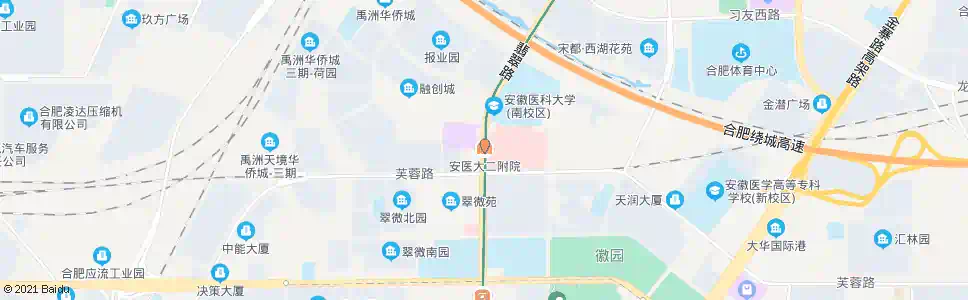 合肥安医大二附院_公交站地图_合肥公交_妙搜公交查询2025