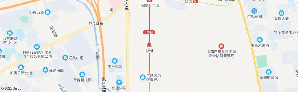 合肥骆岗站_公交站地图_合肥公交_妙搜公交查询2025