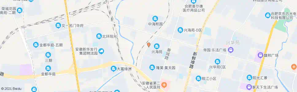 合肥停靠站路(兴海苑西门)_公交站地图_合肥公交_妙搜公交查询2025