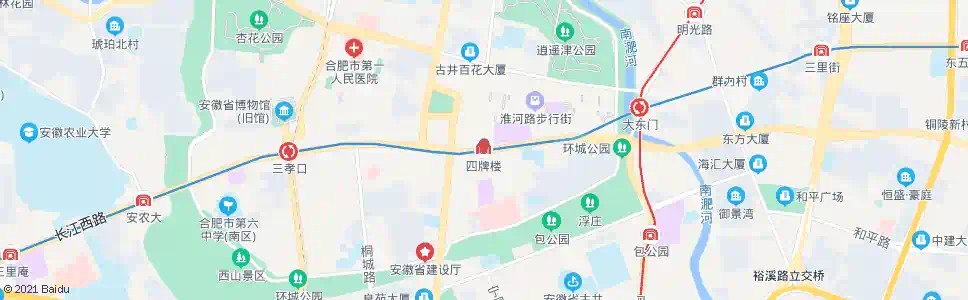合肥四牌楼_公交站地图_合肥公交_妙搜公交查询2025