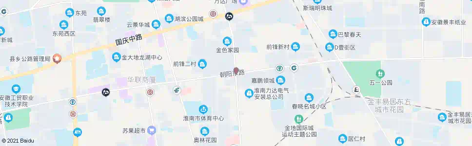 淮南朝阳东路(淮舜南路)_公交站地图_淮南公交_妙搜公交查询2025