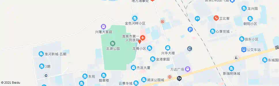淮南公园东门_公交站地图_淮南公交_妙搜公交查询2025