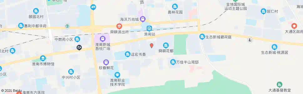 淮南优山美地_公交站地图_淮南公交_妙搜公交查询2025