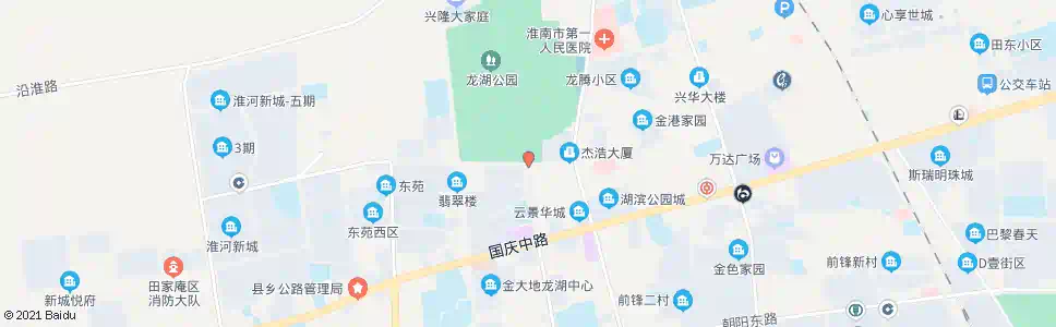 淮南公园南门_公交站地图_淮南公交_妙搜公交查询2025