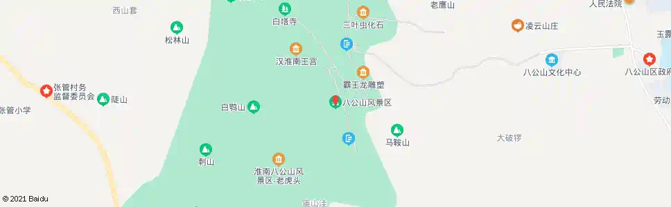 淮南八公山(八公山路)_公交站地图_淮南公交_妙搜公交查询2025