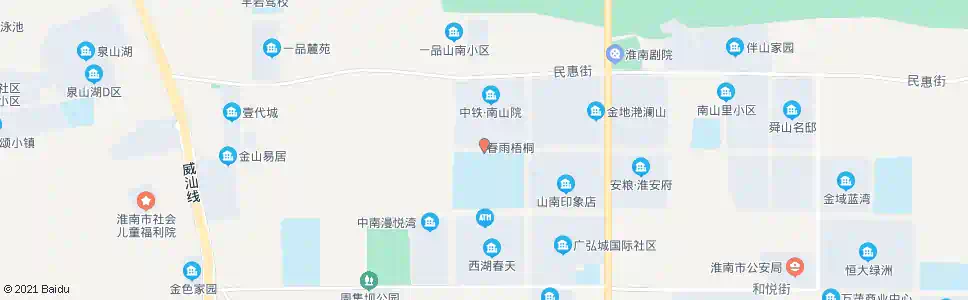 淮南二中_公交站地图_淮南公交_妙搜公交查询2025