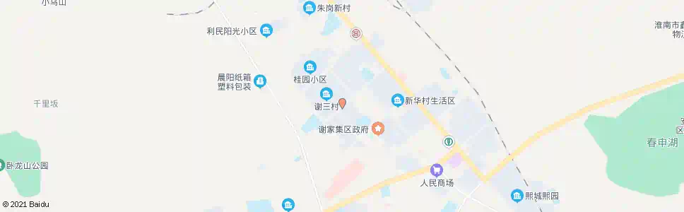 淮南谢三村_公交站地图_淮南公交_妙搜公交查询2025