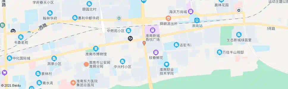 淮南洞山新村_公交站地图_淮南公交_妙搜公交查询2025