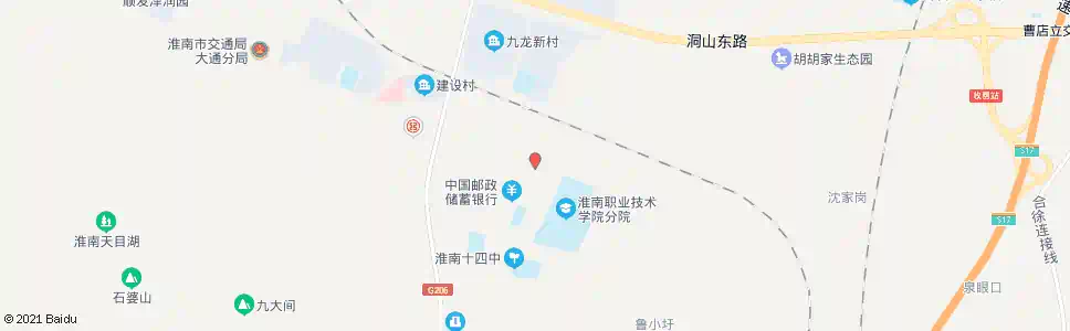 淮南朝阳村东_公交站地图_淮南公交_妙搜公交查询2025