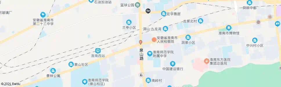 淮南泉山路(洞山西路)_公交站地图_淮南公交_妙搜公交查询2025