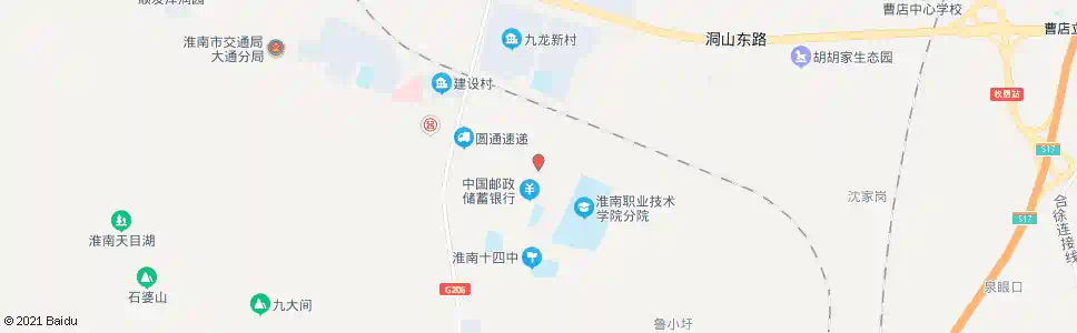 淮南九龙岗(九王路)_公交站地图_淮南公交_妙搜公交查询2025
