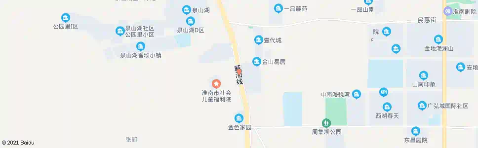 淮南金山花园_公交站地图_淮南公交_妙搜公交查询2025