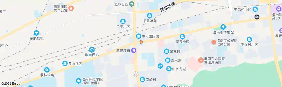 淮南泉山_公交站地图_淮南公交_妙搜公交查询2025