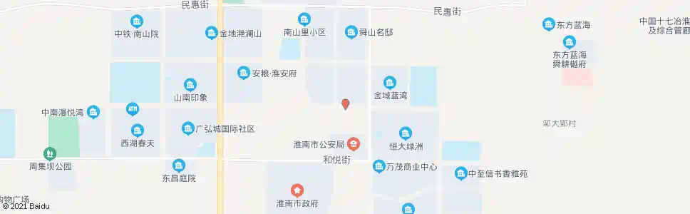 淮南民裕东街_公交站地图_淮南公交_妙搜公交查询2025