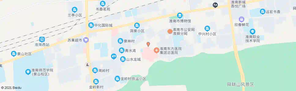 淮南东方医院总院_公交站地图_淮南公交_妙搜公交查询2025