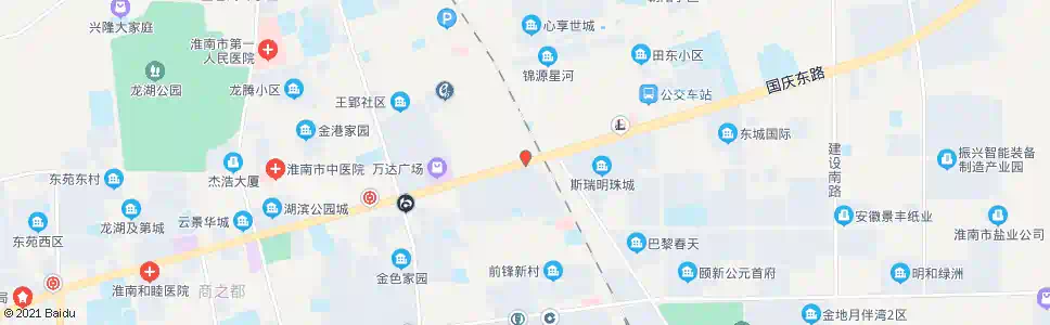 淮南国庆东路_公交站地图_淮南公交_妙搜公交查询2025