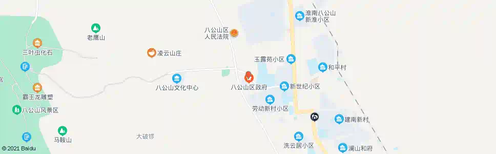 淮南八区政府_公交站地图_淮南公交_妙搜公交查询2025